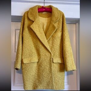 1 hour sale 📍Diane Von Furstenberg DVF Yellow Coat Jacket Peacoat
